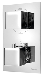 SAPHO - LATUS podomítková sprchová termostatická baterie, box, 3 výstupy, chrom (1102-63)