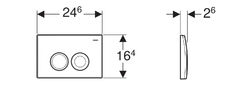 GEBERIT DELTA21 ovládací tlačítko, bílá lesk (115.125.11.1)