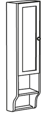 SAPHO RETRO skříňka k zrcadlu 25x115x20cm, buk, levá (1700)