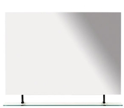 SAPHO WEGA zrcadlo 1000x800mm, s policí, černá mat (60092B)