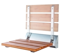 AQUALINE Sprchové sedátko 32x32,5cm, sklopné, bambus (AE236)
