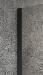 VARIO BLACK jednodílná zástěna k instalaci ke stěně, čiré sklo, 1100 mm