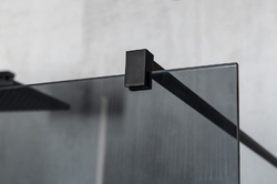 VARIO BLACK jednodílná zástěna k instalaci ke stěně, kouřové sklo, 900 mm