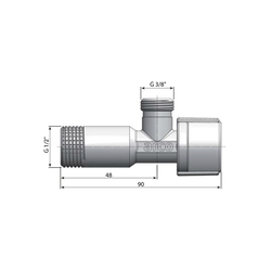 ARCO rohový ventil A-80 1/2'x3/8', anticalc, chrom, pár (NOV76MAC)