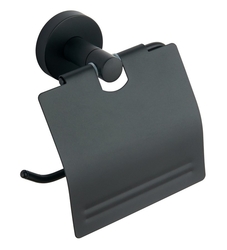 AQUALINE SAMBA držák toaletního papíru s krytem, černá (SB207)