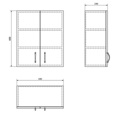 AQUALINE SIMPLEX ECO závěsná skříňka 60x60x24cm (SIME535)