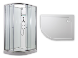 ARTTEC SIRIUS 120 x 90 cm - Masážní sprchový box model 4 čiré sklo pravá vanička