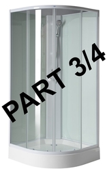 AQUALINE AIGO dveře a pevné části čiré sklo, těsnění, profily (YB93-3)