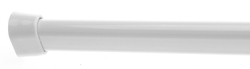 Závěsová tyč čtvrtkruhová 80x80 cm, hliník, bílá