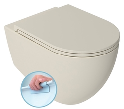 Isvea INFINITY závěsná WC mísa, Rimless, 36,5x53cm, ivory (10NF02001-2K)