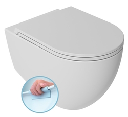 Isvea INFINITY závěsná WC mísa, Rimless, 36,5x53cm, bílá mat (10NF02001-2L)