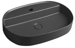 INFINITY OVAL keramické umyvadlo na desku, 60x40cm, antracit (10NF65060-2C)