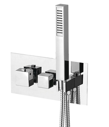 SAPHO - LATUS podomítková sprchová termostatická baterie vč. sprchy, 2 výstupy, chrom (1102-45)