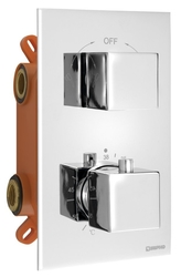 SAPHO LATUS podomítkový sprchový set s termostatickou baterií, box, 2 výstupy, chrom (1102-62-21)