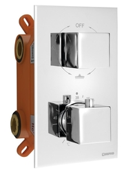 SAPHO - LATUS podomítková sprchová termostatická baterie, box, 3 výstupy, chrom (1102-63)