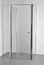 ARTTEC Sprchový kout nástěnný jednokřídlý MOON B 26 čiré sklo 100 x 80 x 198 cm s vaničkou z litého mramoru POLARIS