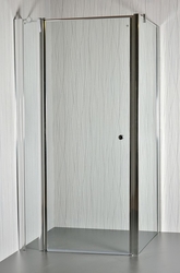 ARTTEC Sprchový kout rohový jednokřídlý MOON D 13 čiré sklo 100 x 80 x 198 cm s vaničkou z litého mramoru POLARIS