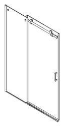 DRAGON sprchové dveře 1600mm, čiré sklo