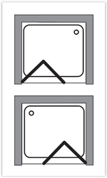 Sprchové dveře DIANA, Výška - 185 cm, Barva rámu zástěny - Hliník bílý, Provedení - Univerzální, Výplň - Polystyrol 2,2 mm (acrilico), Šíře - 90 cm