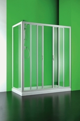 Sprchové dveře MAESTRO CENTRALE, Výška - 185 cm, Barva rámu zástěny - Plast bílý, Provedení - Univerzální, Výplň - Polystyrol 2,2 mm (acrilico), Šíře - 130 cm