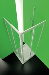 Čtvercový a obdélníkový sprchový kout VELA, Výška - 185 cm, Barva rámu zástěny - Plast bílý, Provedení - Univerzální, Výplň - Polystyrol 2,2 mm (acrilico), Šíře - 90 cm, Hloubka - 75 cm