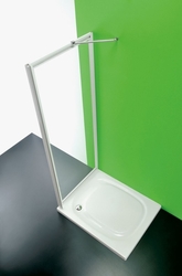 Sprchová zástěna ANTA FISSA CC, Barva rámu zástěny - Plast bílý, Výplň - Polystyrol 2,2 mm (acrilico), Šíře - 90 cm