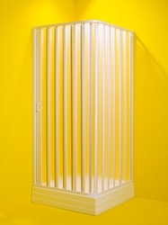 Čtvercový sprchový kout VENERE, Barva rámu zástěny - Plast bílý, Provedení - Univerzální, Výplň - Polystyrol 2,2 mm (acrilico), Šíře - 100 cm, Hloubka - 100 cm