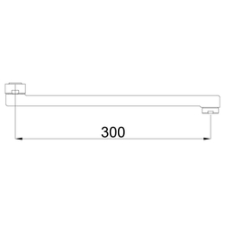 Rubineta Výtokové ramínko SPOUT C, Výtokové ramínko - 300 mm (OLBA633011)