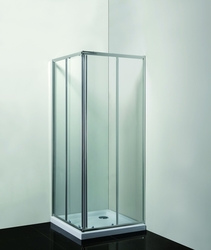 Sprchový kout SMART - RANDA, Barva rámu zástěny - Hliník chrom, Provedení - Univerzální, Výplň - Grape bezpečnostní sklo - 4 / 6 mm, Šíře - 80 cm, Hloubka - 80 cm