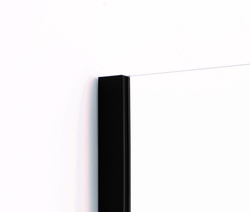 Walk-in sprchový kout LAGOS BLACK, Barva rámu zástěny - Hliník - černá barva, Šíře - 120 cm