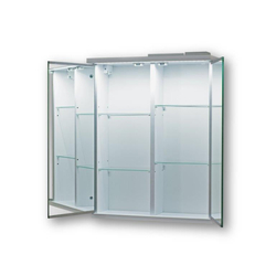 Vrchní zrcadlová skříňka NICE s LED osvětlením, Rozměry skříněk - 50 × 64 ×15 cm