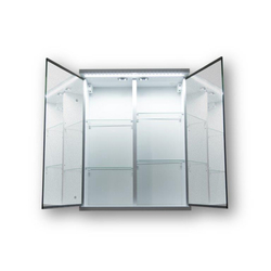 Vrchní zrcadlová skříňka NICE s LED osvětlením, Rozměry skříněk - 50 × 64 ×15 cm