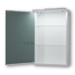 Vrchní zrcadlová skříňka NICE s LED osvětlením, Rozměry skříněk - 40 × 64 ×15 cm