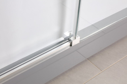 Sprchové dveře ADRA, Provedení - Pravé (DX), Barva rámu zástěny - Leštěný hliník, Výplň - Čiré bezpečnostní sklo - 8 mm, Šíře - 120 cm