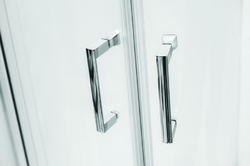 Bezrámové sprchové dveře VIVA 195D, Výška - 195 cm, Provedení - Levé (SX), Barva rámu zástěny - Hliník chrom, Výplň - Čiré bezpečnostní sklo - 8 mm, Šíře - 100 cm