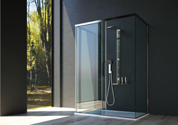 Sprchové dveře HOPA URBAN ESSENCE N1FS, Provedení - Levé (SX), Výplň - Čiré bezpečnostní sklo - 6 mm, Barva rámu zástěny - Ossidato - matný hliník, Šíře - 140 cm