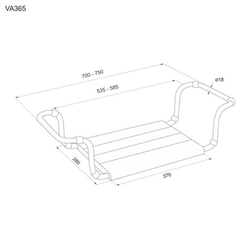 MEREO - Sedátko vanové, stavitelné, nosnost 90 kg, chrom/polypropylen (VA365)