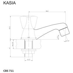 MEREO Umyvadlový kohoutek stojánkový, Kasia, chrom (CBS711)