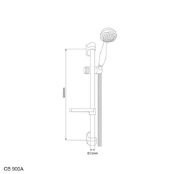 MEREO Sprchová souprava, pětipolohová sprcha, dvouzámková hadice, stavitelný držák, mýdlenka, plast/chrom (CB900A)