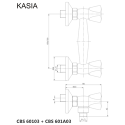 MEREO Sprchová nástěnná baterie, Kasia, 100 mm, bez příslušenství, chrom (CBS601A03)