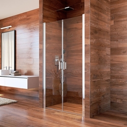 Sprchové dveře, Lima, dvoukřídlé, lítací, 120x190 cm, chrom ALU, sklo Čiré
