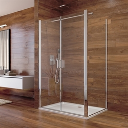 Sprchový kout, Lima, obdélník, 110x90x190 cm, chrom ALU, sklo Čiré
