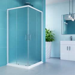 Sprchový set: sprchový kout, 90 cm, bílý ALU, sklo Grape, SMC vanička