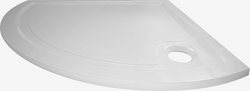 Sprchový kout ALBATERA, Barva rámu zástěny - Hliník leštěný, Rozměr A - 90 cm, Rozměr B - 90 cm, Vanička - Vanička z litého mramoru, Výplň - Čiré bezpečnostní sklo - 4 mm