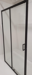Olsen Spa Sprchové dveře do niky TREOS NEW BLACK, BARVA rámu - Černá matná, Rozměr A - 120 cm, Směr zavírání - Univerzální Levé / Pravé, Výplň - Čiré bezpečnostní sklo - 6 mm (OLBTREO120BC)