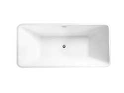 Volně stojící vana EVITA bílá, Rozměr vany - 160 × 80 cm