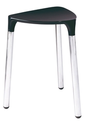 GEDY YANNIS koupelnová stolička 37x43,5x32,3 cm, černá (217214)