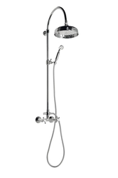 Reitano Rubinetteria - ANTEA sprchový sloup k napojení na baterii, hlavová a ruční sprcha, chrom (SET031)