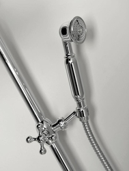 ANTEA sprchový sloup k napojení na baterii, hlavová a ruční sprcha, chrom