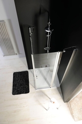 ONE sprchové dveře s pevnou částí 1000 mm, čiré sklo